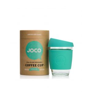 JOCO Glass Reusable Coffee Cup in Mint 12oz