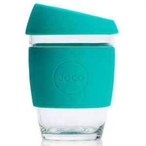 JOCO Glass Reusable Coffee Cup in Mint 12oz