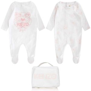 Kenzo Kids Girls Tiger Babygrow Gift Set (with 2 clothing)