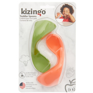 KIZINGO Kids 2-Pack Toddler Spoons