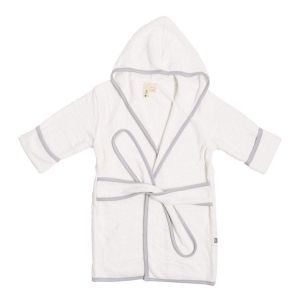 Kyte Baby Bath Robe In Storm With Cloud Trim 18-36m