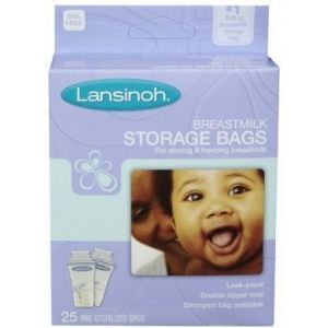 Lansinoh BreastMilk Storage Bags 25 Bags Holds 180ml