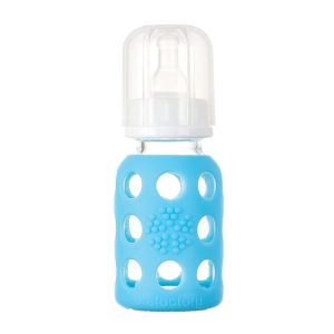 LifeFactory Glass Baby Bottle Sky blue 4oz 120ml