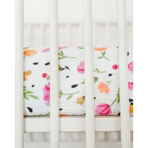 Little Unicorn Cotton Muslin Crib Sheet Berry & Bloom