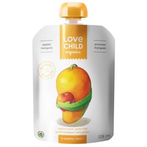 Love Child Organics Apples & Mangoes Organic Puree 125ml Gluten Free