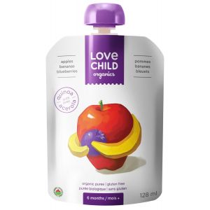 Love Child 有機果泥（蘋果，香蕉和藍莓），125毫升無麩質