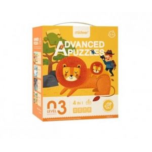 Mideer Advanced Puzzles Level 3 - Farm & Antarctica & Forest & Savanna 2.5+