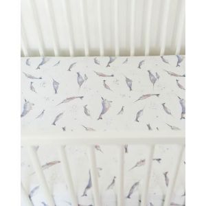 Little Unicorn Cotton Muslin Crib Sheet Narwhal