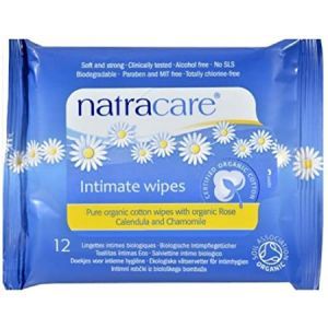 Natracare 女性私密處有機棉濕巾 12片裝