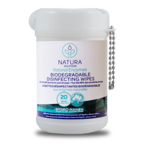 Natura Solutions Biodegradable Disinfecting Wipes 20 Wipes - Travel Size