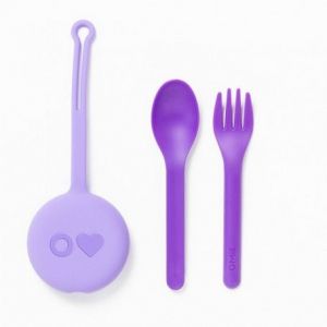 OmieLife Fork Spoon & Pod Set - Lilac