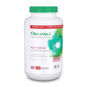 Organika Milk Thistle Bonus Size 180 + 40 vegetarian capsules