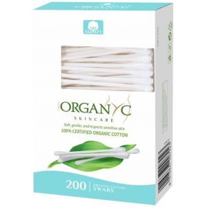 Organyc Beauty 100% Organic Cotton Swabs 200 Swabs @