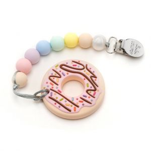 Loulou Lollipop Pink Donut Teether Cotton Candy