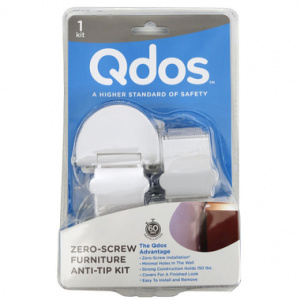 Qdos Zero-Screw Furniture Anti-Tip Kit - White