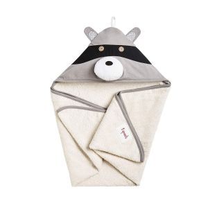 3 Sprouts Hooded towel raccoon