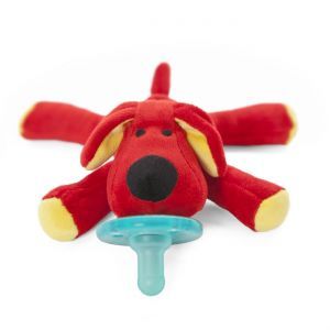 WubbaNub 悬挂式毛绒玩具安抚奶嘴-红色狗狗
