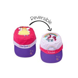 Flapjackkids Reversible Kids Cap - Princess/Unicorn -2Y-6Y