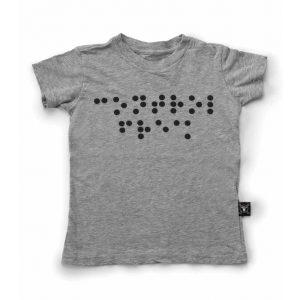 NuNuNu Braille T-Shirt Heather Grey 6-7Y