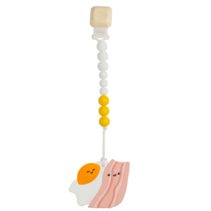 Loulou Lollipop Silicone Teether Set - Bacon & Egg