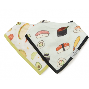 Loulou Lollipop Bandana Muslin Bib 2-Pieces Set - Kawaii Food One