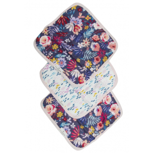 Loulou Lollipop Washcloth 3-pieces Set - Dark Field Flowers