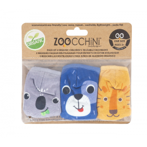 Zoocchini Organic Children's Reusable Mask Dog Multi 3pk
