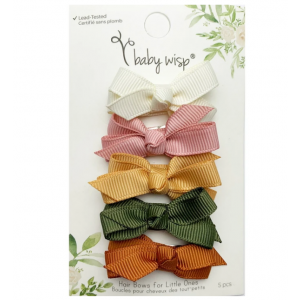 Baby Wisp Chelsea Bows Snap Clip - Desert Spring