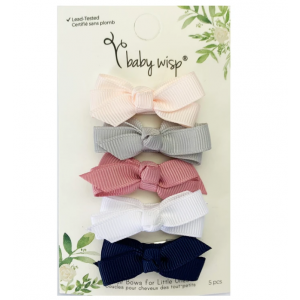 Baby Wisp Chelsea Bows Snap Clip - Baby Hype