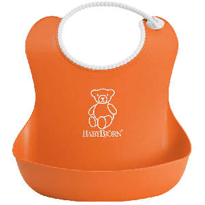 BabyBjorn Soft Bib - Orange 4 Months+