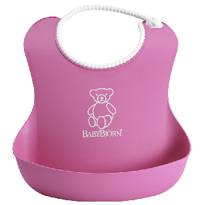 BabyBjorn Soft Bib - Pink 4 Months+