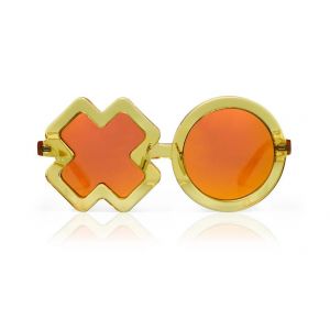 Sons + Daughters Sunglasses XO Yellow Jelly with Mirror
