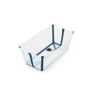 Stokke Flexi Bath Bundle with Heat Sensitive Plug V2 - Transparent Blue