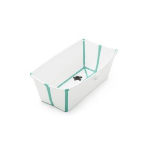 Stokke Flexi Bath Bundle with Heat Sensitive Plug V2 - White Aqua