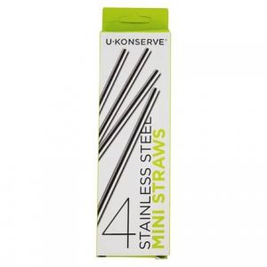 U.Konserve Stainless Steel Mini Straws - 4 Pack