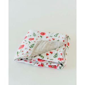 Little Unicorn Organic Cotton Muslin QuiltSummer Poppy