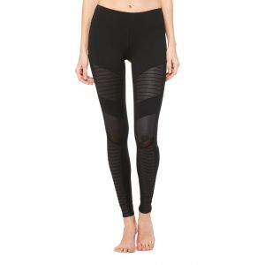 Alo Yoga High-Waisted Moto LEgging Black/Black Glossy M