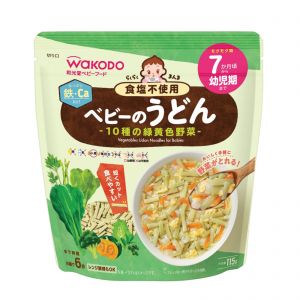 Wakodo Salt-Free Vegetables Udon Noodles for Babies 7m+ 115g