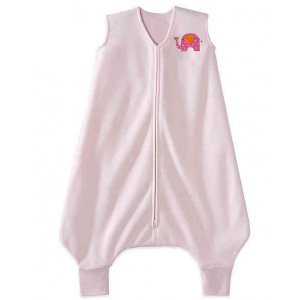 HALO Big Kids SleepSack Wearable Blanket M-Fleece Pink Elephant TOG 1.0
