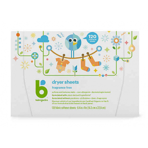 Babyganics Dryer Sheets Fragrance Free  120count