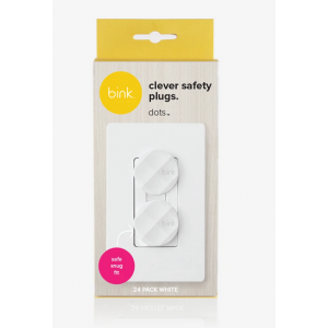 Bink Dots Safety Plugs White 24-Pack