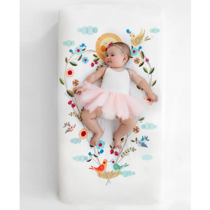 Rookie Humans Organic Crib Sheet - Love Blooms