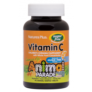 Nature's Plus Animal Parade Sugar Free Vitamin C 90 Chewable Tablets @