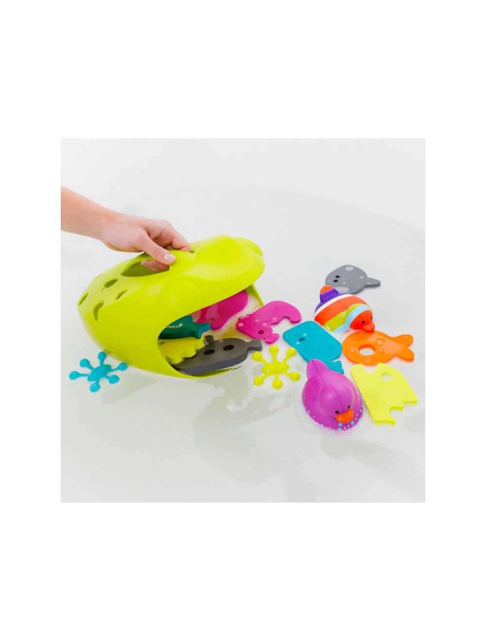 boon FROG POD Bath Toy Scoop Drain and Storage