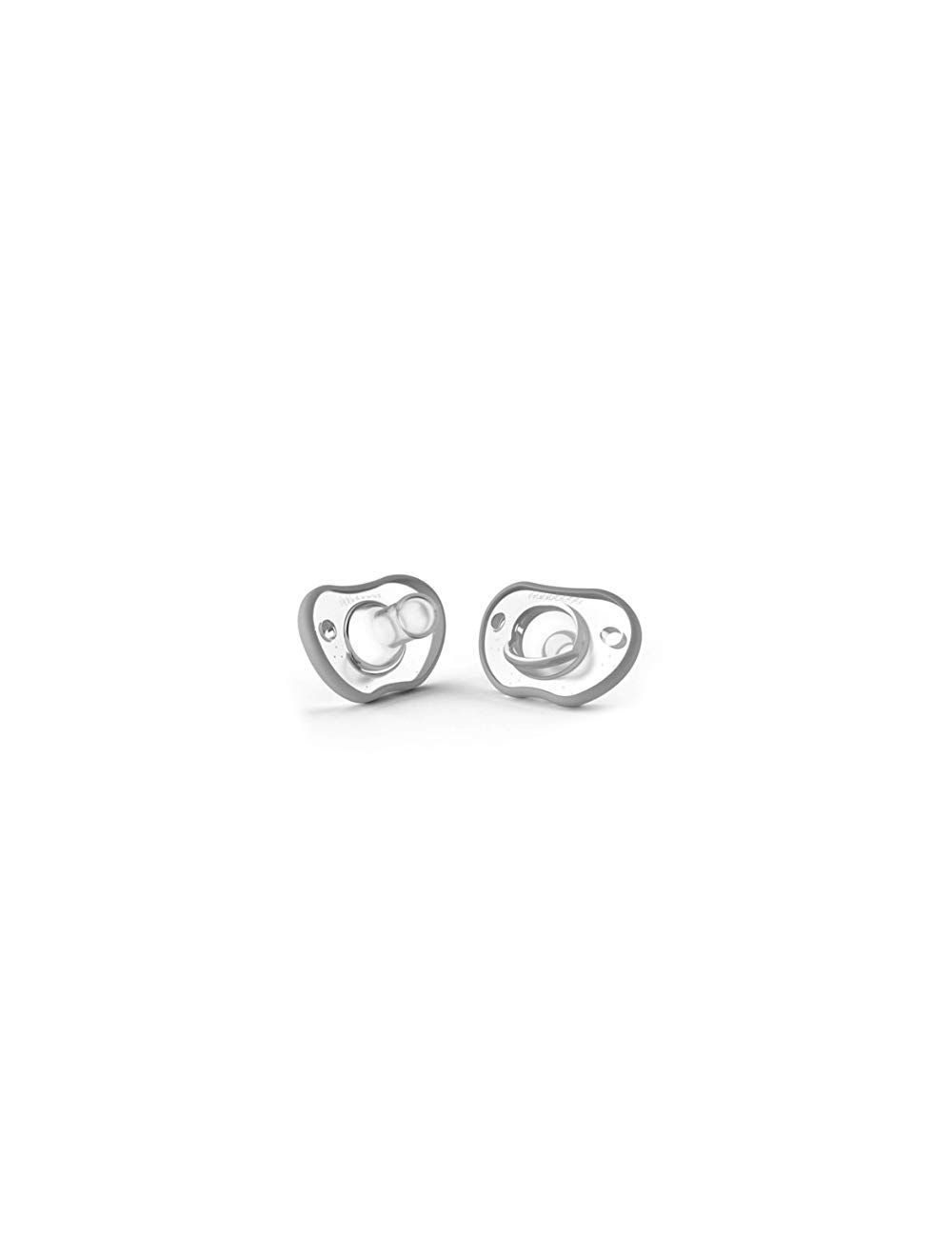 Nanobebe Flexy Pacifier Twin Pack 0 3m Grey
