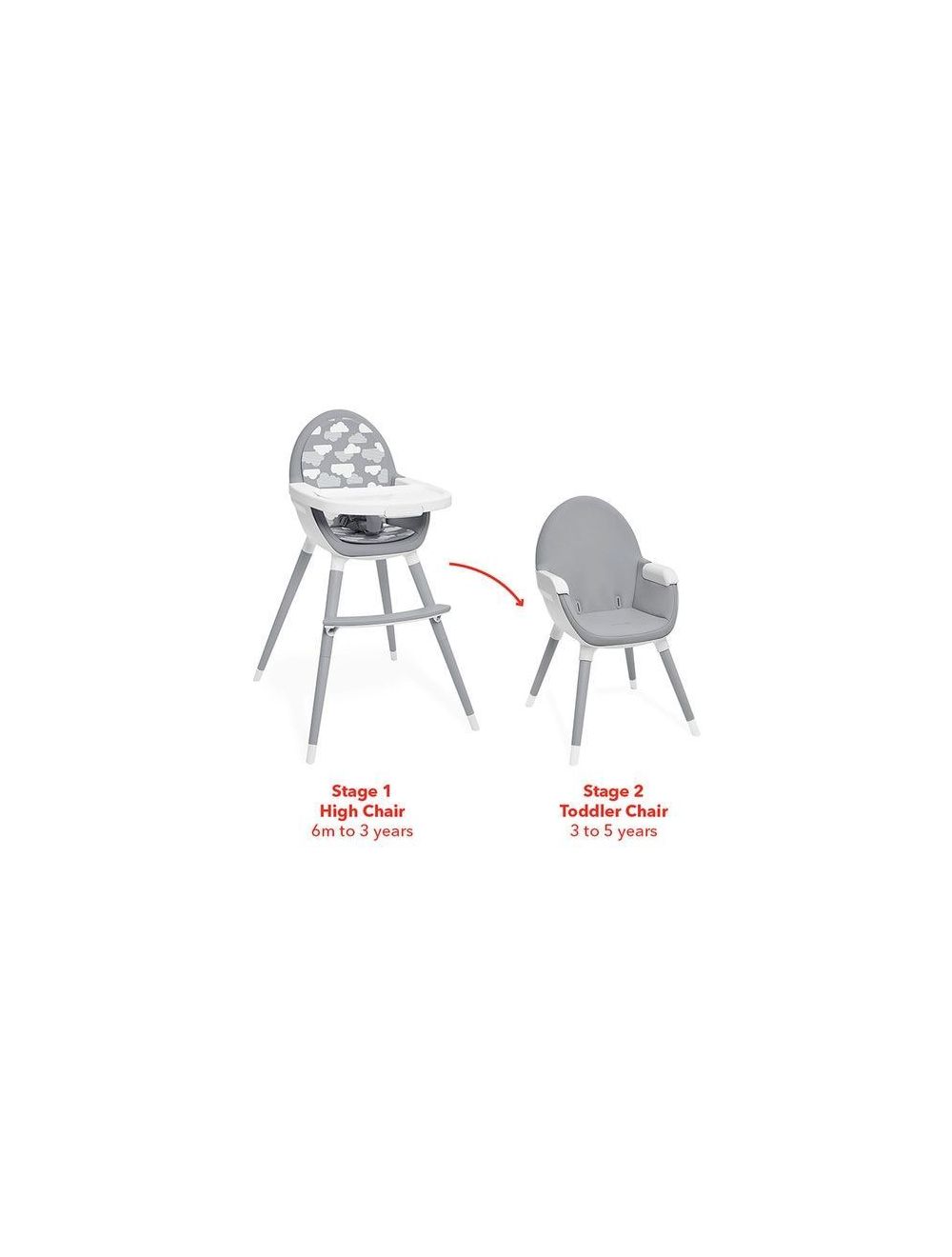 Skip Hop Tuo Convertible High Chair Grey