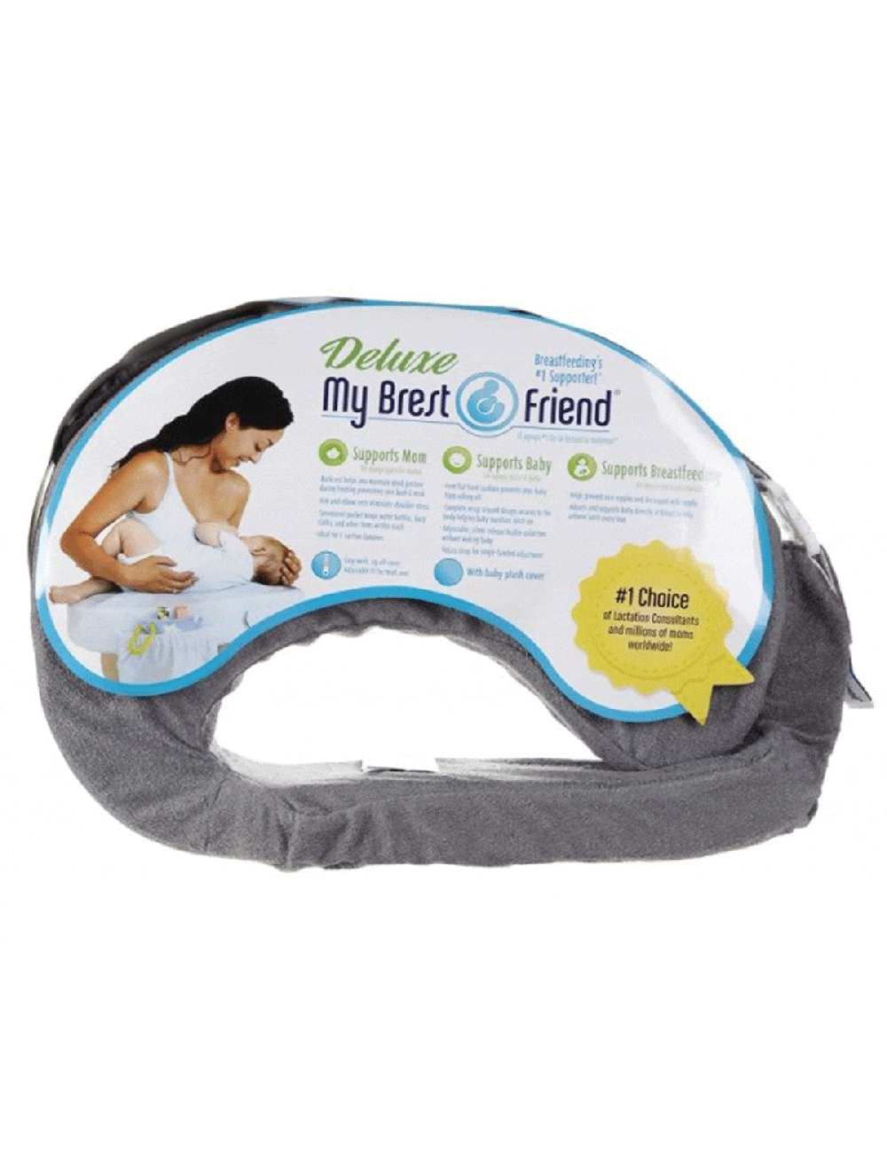 My Brest Friend Deluxe Nursing Pillow Evening Grey