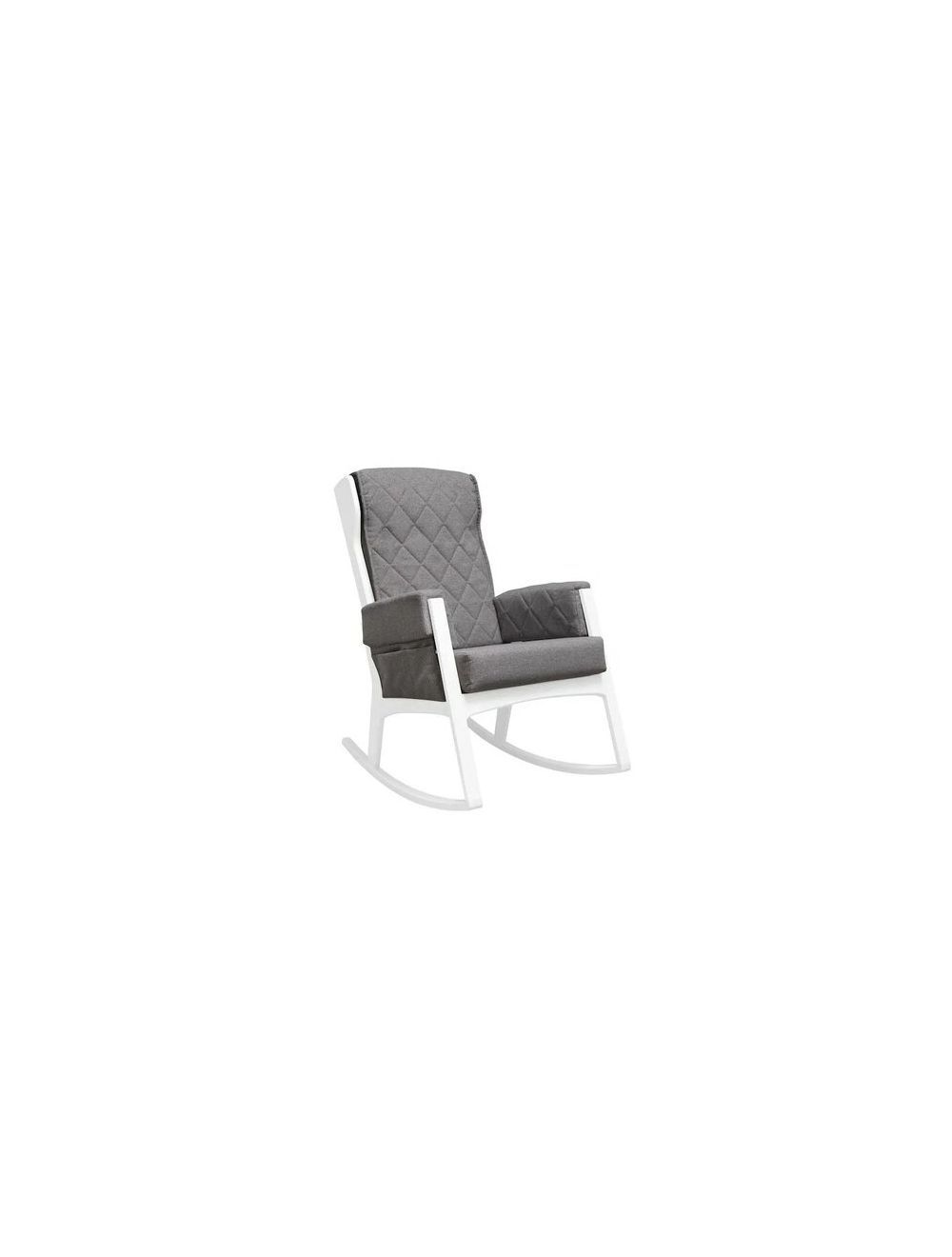 Dutailier Margot Rocker 5308 Dark Grey 10 White