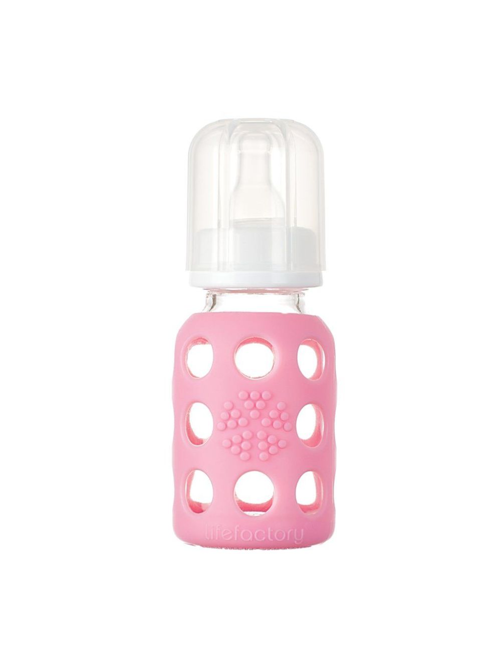 Lifefactory Glass Baby Bottle Pink 4oz 120ml
