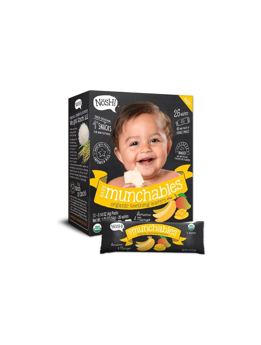 Nosh baby munchables organic shop teething wafers